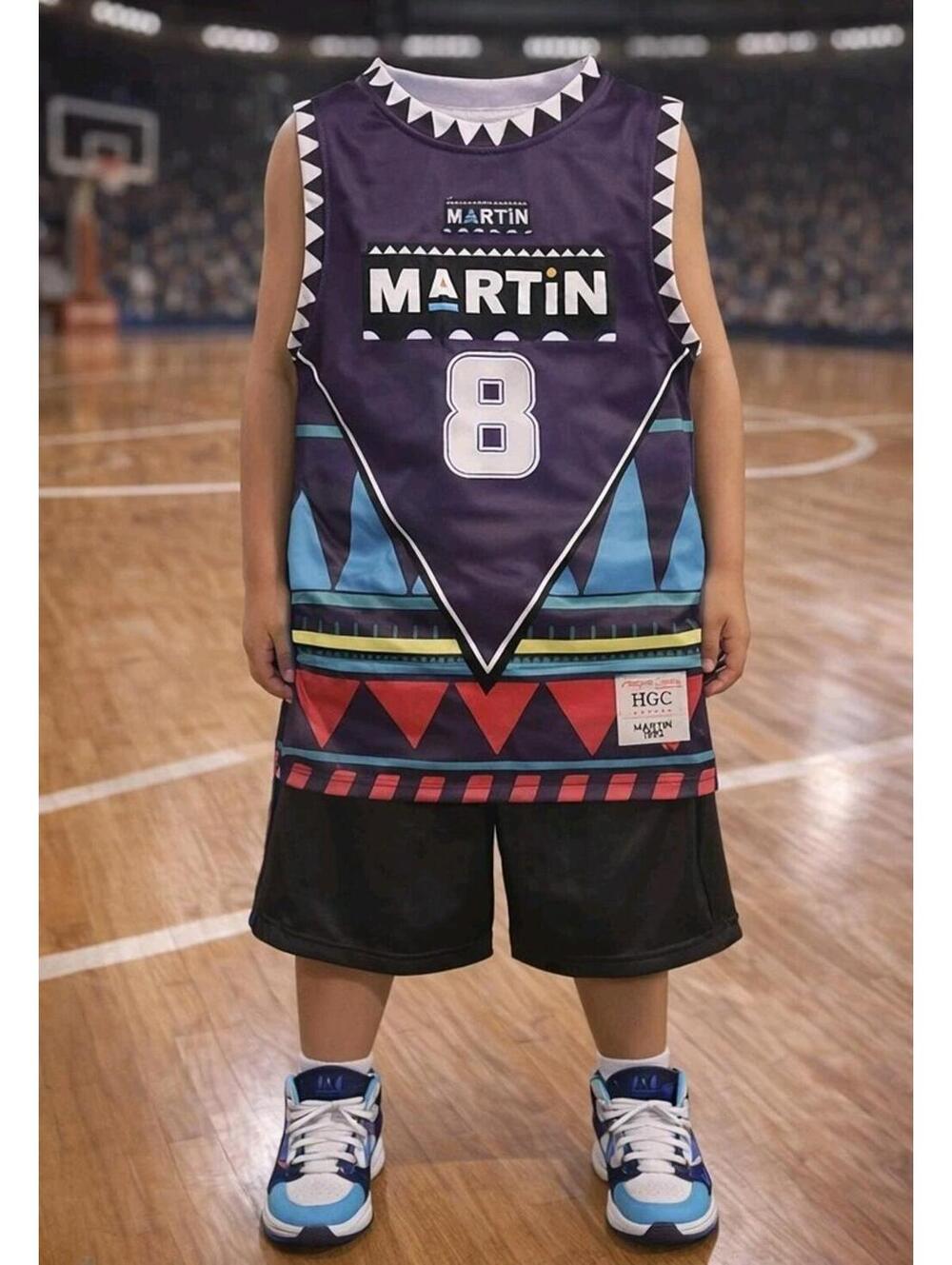 Headgear Classics Martin Basketball Jersey Kids Size Large (029)